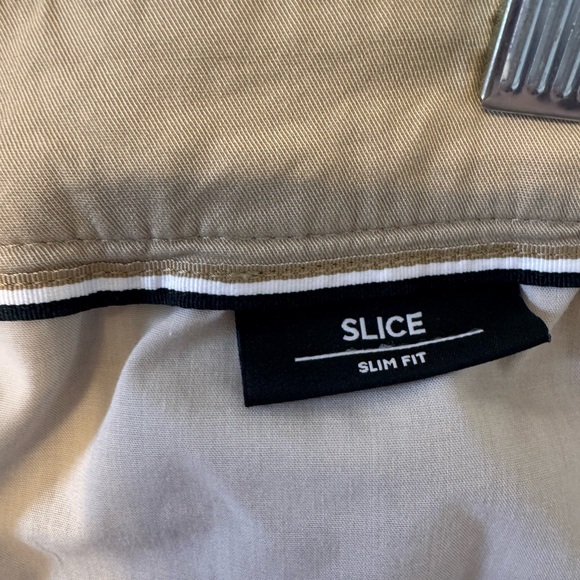 Boss Men's Classic Khaki Shorts Slice Slim Fit Size 32R 4 Pocket Button Beltloop - Picture 11 of 14